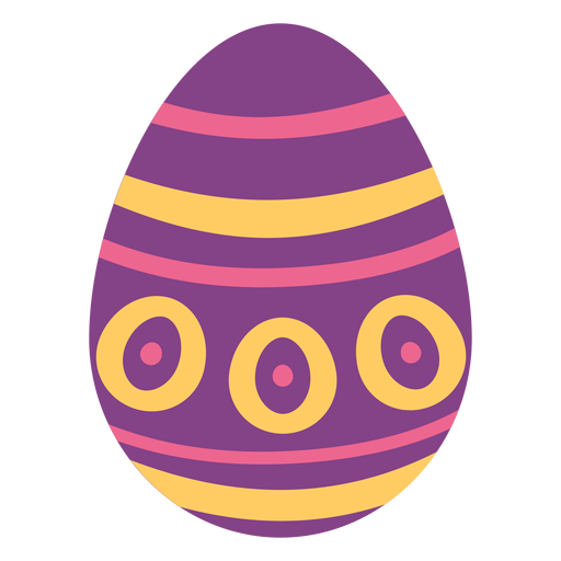 Ovo de Páscoa pintado de ovo de páscoa padrão de ovo de páscoa mancha círculo faixa plana Desenho PNG