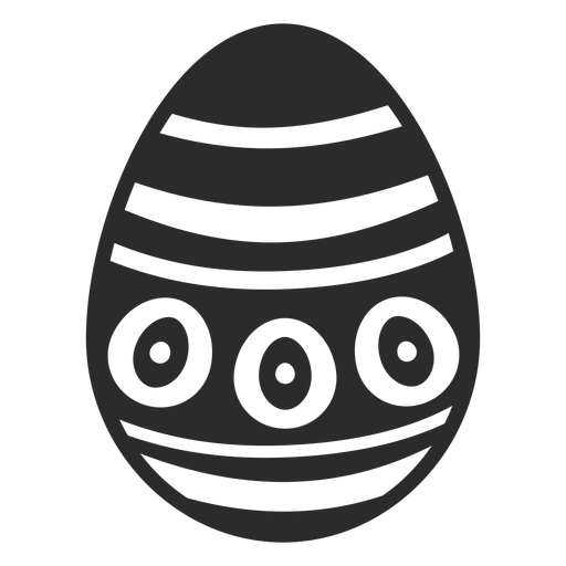 Egg easter painted easter egg easter egg pattern spot circle stripe silhouette PNG Design
