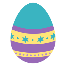 Huevo pascua pintado raya plana Diseño PNG