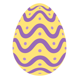 Egg easter painted easter egg easter egg pattern spot wave flat PNG Design