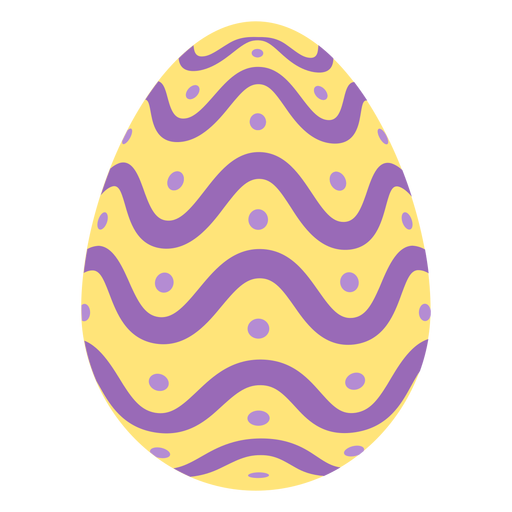 Ei Ostern gemalt Osterei Osterei Muster Muster Welle flach PNG-Design