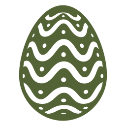 Egg easter painted easter egg easter egg pattern spot wave silhouette PNG Design