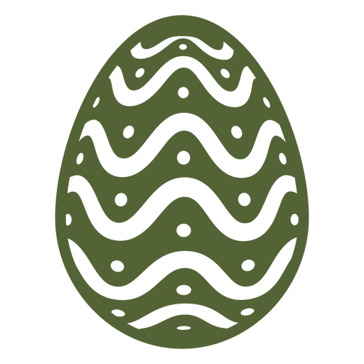 Ei Ostern gemalt Osterei Osterei Muster Spot Wave Silhouette PNG-Design