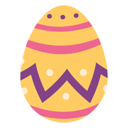 Egg easter painted easter egg easter egg pattern spot zigzag stripe flat PNG Design