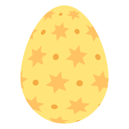 Egg easter painted easter egg easter egg pattern star spot flat PNG Design