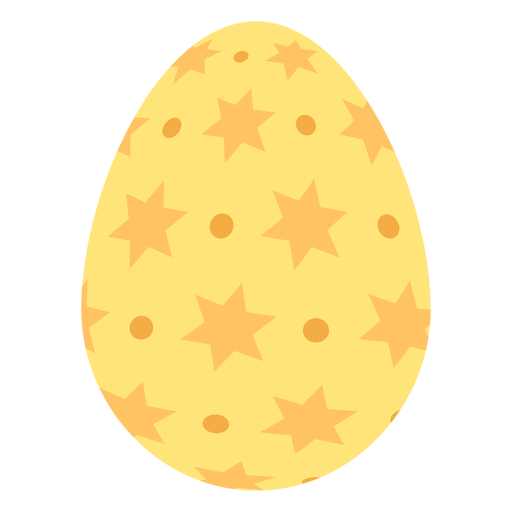 Egg easter painted easter egg easter egg pattern star spot flat PNG Design