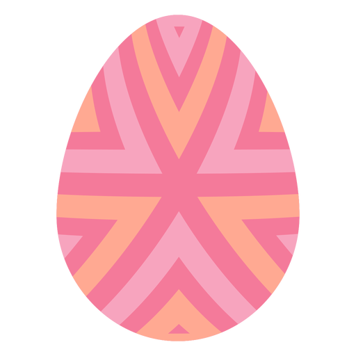Egg easter painted easter egg easter egg pattern stripe flat PNG Design