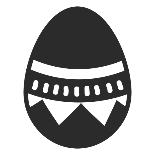 Huevo de pascua pintado huevo de pascua huevo de pascua patr?n silueta de raya triangular Diseño PNG