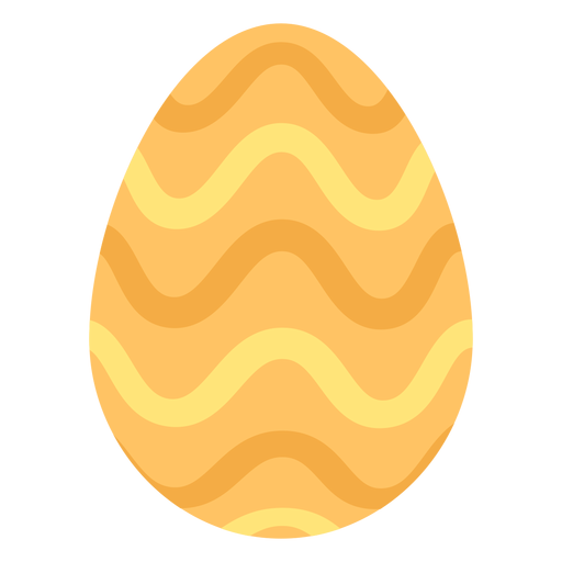 Egg easter painted easter egg easter egg pattern wave flat PNG Design