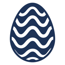 Egg easter painted easter egg easter egg pattern wave silhouette PNG Design
