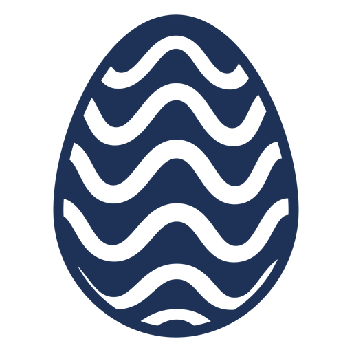 Egg easter painted easter egg easter egg pattern wave silhouette PNG Design
