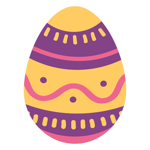 Huevo de pascua pintado huevo de pascua huevo de pascua patr?n ola raya plana Diseño PNG