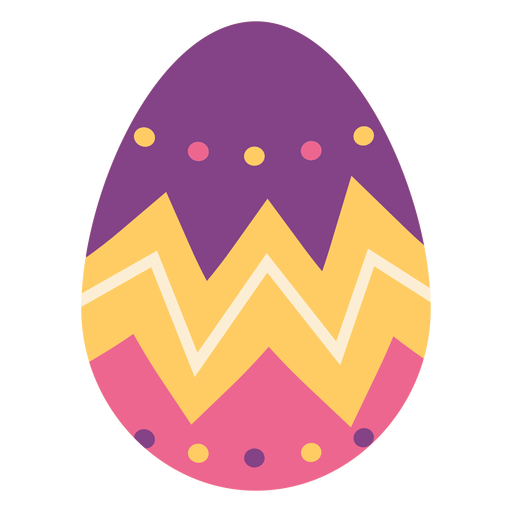 Ovo de Páscoa pintado de ovo de páscoa padrão de ovo de páscoa em ziguezague plano Desenho PNG