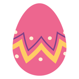 Egg easter painted easter egg easter egg pattern zigzag spot stripe flat PNG Design