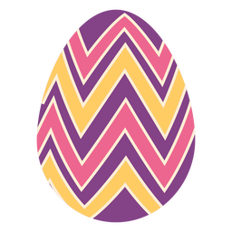 Ei Ostern gemalt Osterei Osterei Muster Zickzackstreifen flach PNG-Design