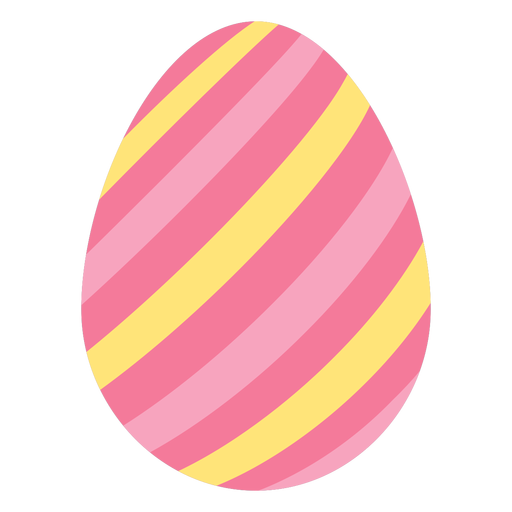 Egg easter painted easter egg easter egg stripe pattern flat PNG Design