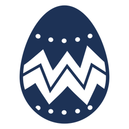 Huevo de pascua pintado huevo de pascua huevo de pascua patrón de zigzag punto silueta Diseño PNG