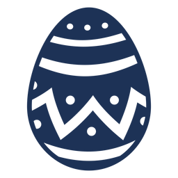Egg easter painted easter egg easter egg zigzag stripe pattern spot silhouette PNG Design Transparent PNG