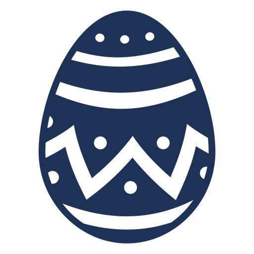 Ei Ostern gemalt Osterei Osterei Zick-Zack-Streifenmuster Punkt Silhouette PNG-Design