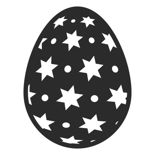 Egg Easter Painted Easter Egg Spot Star Easter Egg Pattern Silhouette Transparent Png Svg Vector File