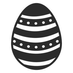 Ei Ostern gemalt Osterei Fleck Streifen Osterei Muster Silhouette PNG-Design