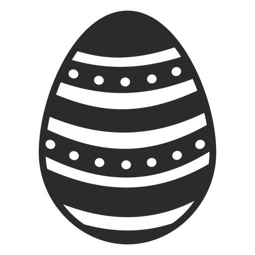 Egg easter painted easter egg spot stripe easter egg pattern silhouette PNG Design