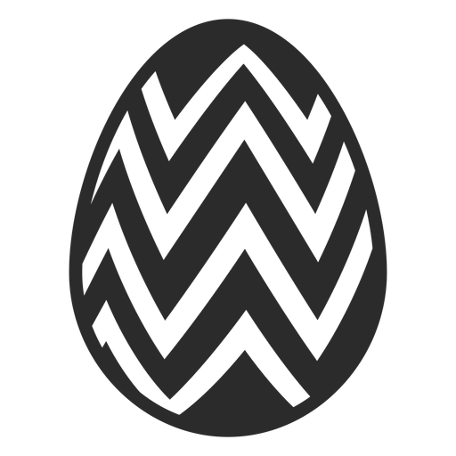 Egg easter painted easter egg zigzag easter egg pattern silhouette