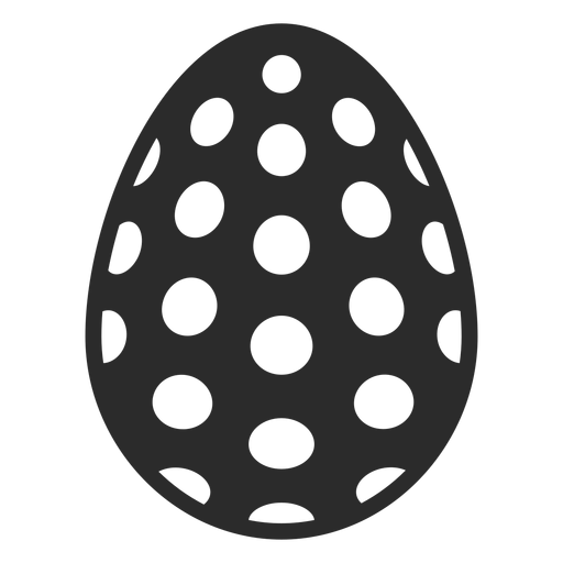 Egg spot easter painted easter egg easter egg pattern silhouette PNG Design