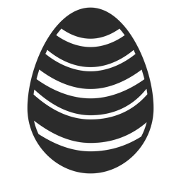 Silhueta de padrão de ovo de páscoa listrada de ovo de páscoa pintado Desenho PNG