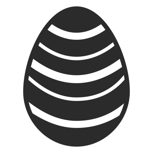 Egg stripe easter painted easter egg easter egg pattern silhouette PNG Design