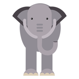 Orelha de elefante marfim tronco achatado Arredondado geométrico Desenho PNG