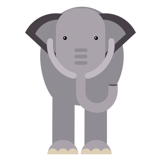 Orelha de elefante marfim tronco achatado Arredondado geométrico Desenho PNG