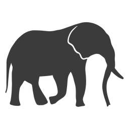 Oreja de elefante marfil tronco cola silueta Oreja de elefante marfil tronco cola silueta