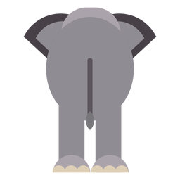 Elephant ear tail flat  Rounded geometric PNG Design