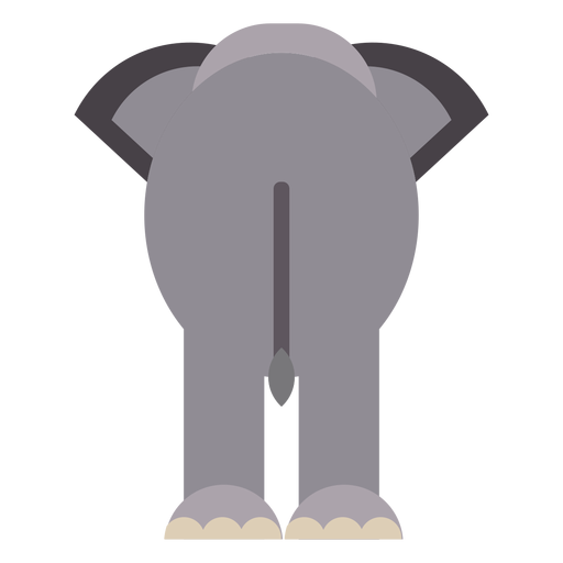 Elefantenohrschwanz flach Abgerundet geometrisch PNG-Design