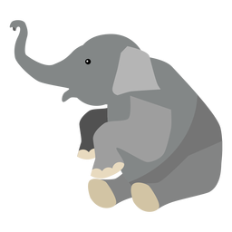 Elephant ear trunk flat Transparent PNG