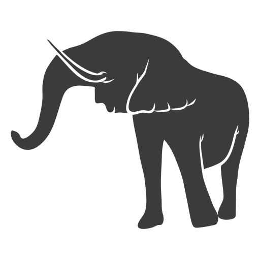 Silhueta de tronco de orelha de elefante