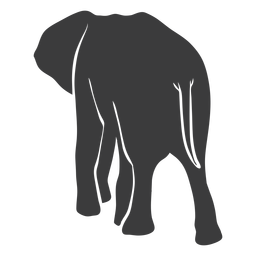 Silhueta de cauda de elefante Desenho PNG