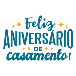 Feliz aniversario de casamento portuguese text sticker PNG Design