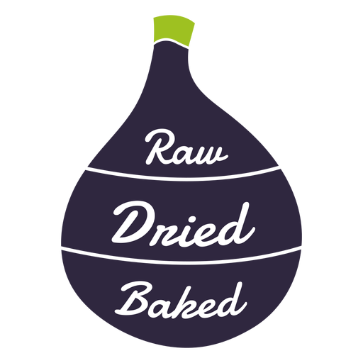 Fig raw dried baked flat PNG Design