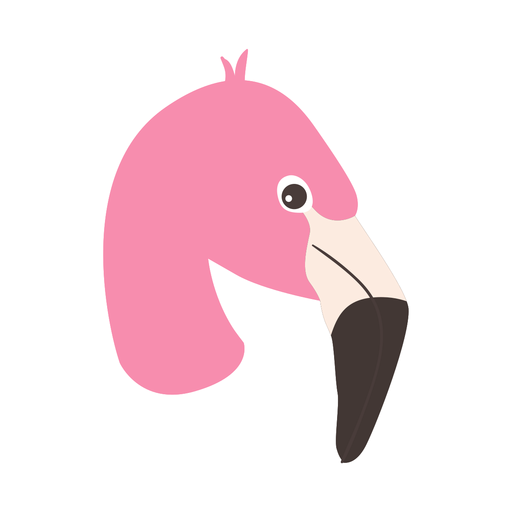 Flamingo Schnabel rosa flachen Aufkleber PNG-Design