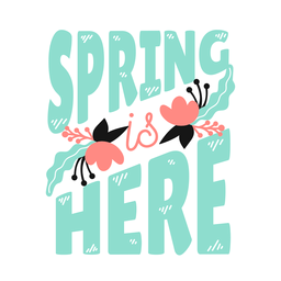 Flower Bud Spring Is Here Petal Stem Leaf Flat PNG & SVG Design For T ...