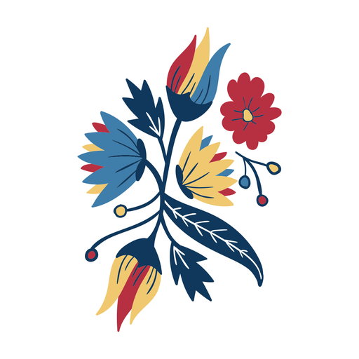 Blütenblatt Stiel Knospe Blütenblatt flach PNG-Design
