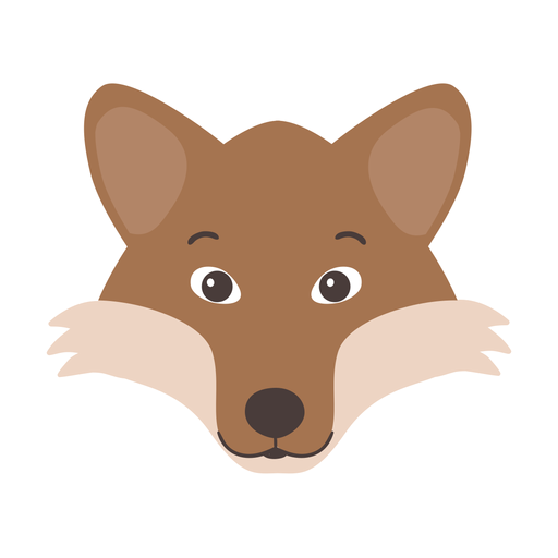 Adesivo de cabeça plana de focinho de raposa Desenho PNG