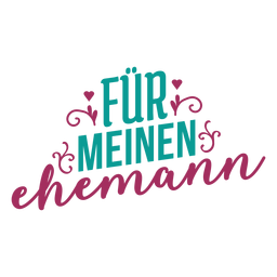 Fur meine ehemann alemán texto corazón pegatina Diseño PNG
