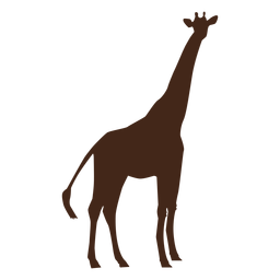 Silhueta da cauda dos ossicones de pescoço alto de girafa Desenho PNG