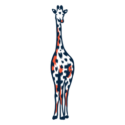 Giraffe hohen Punkt Hals lange Ossikone Schlaganfall Duotone PNG-Design