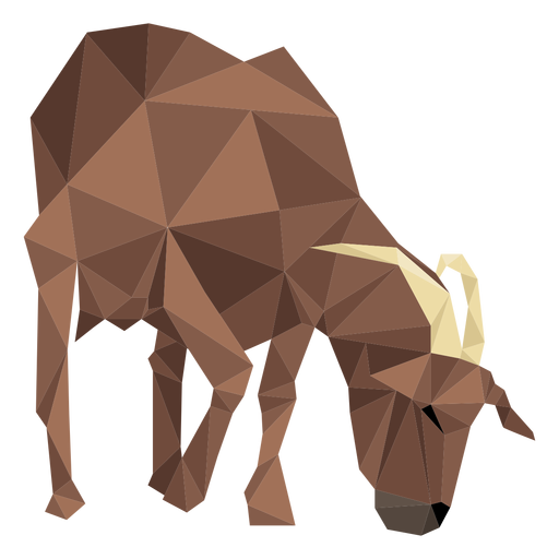Goat hoof horn low poly