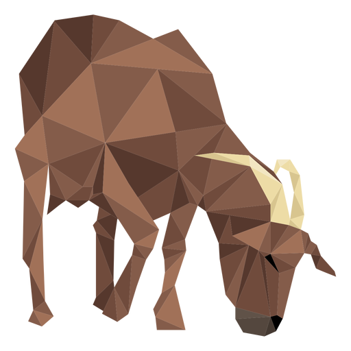 Goat hoof horn low poly PNG Design