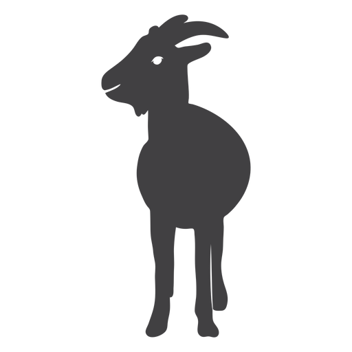 Goat hoof horn silhouette